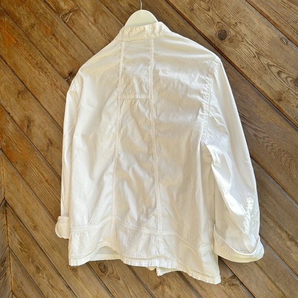 Chico’s white utility jacket size 2 large 12 - Picture 6 of 6